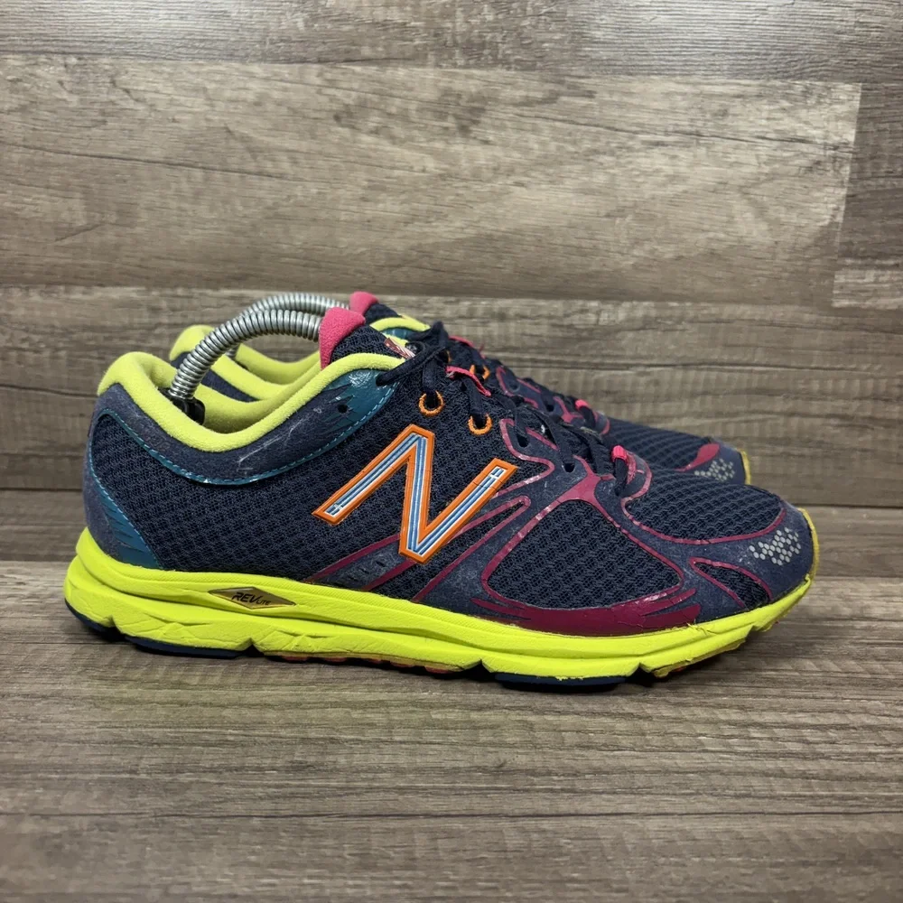 New Balance RC-1400 Blue Yellow Womens US Size 7.5 EUR 38 WR1400NY Running Shoes
